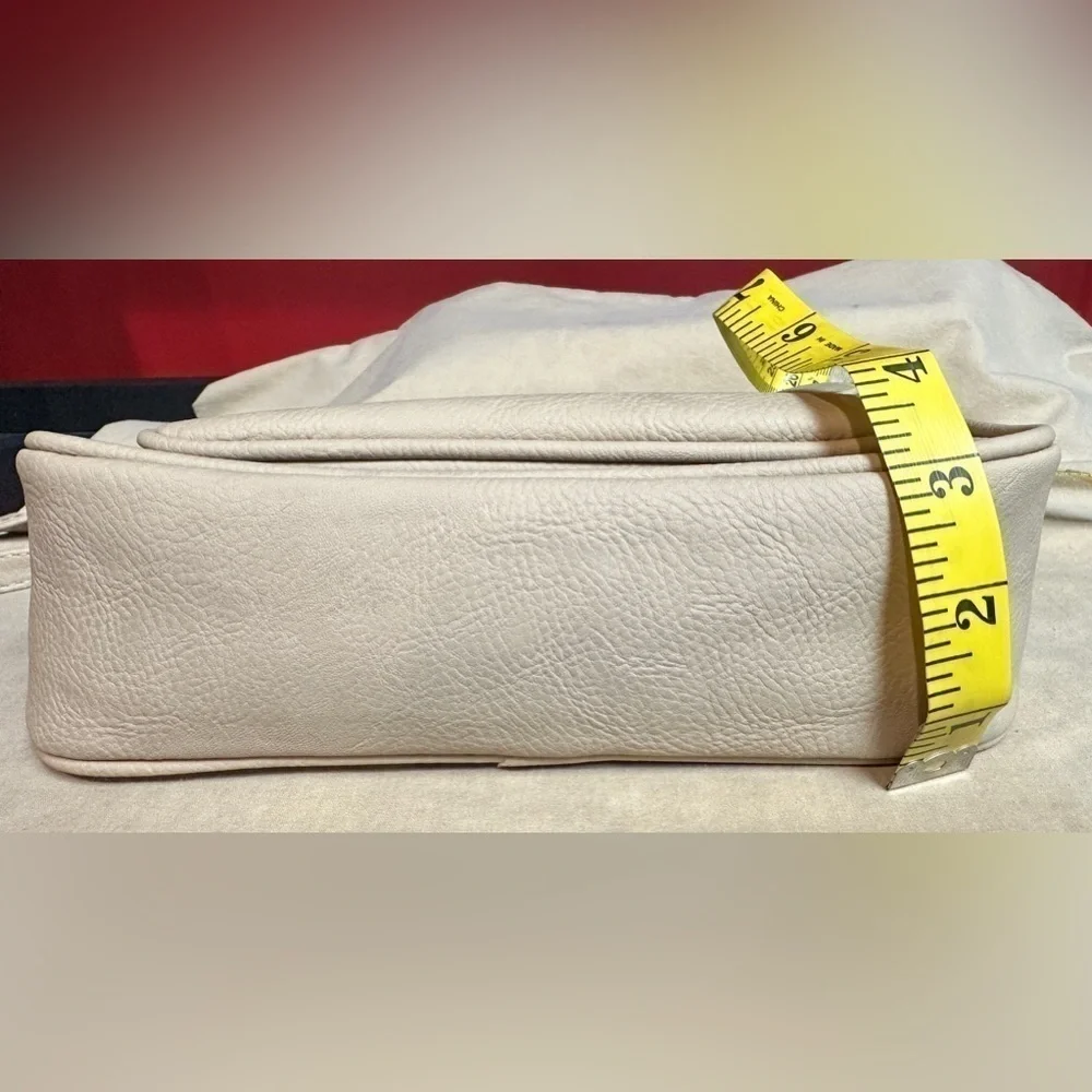 Alfred Dunner Small Tan Faux Leather Crossbody Bag